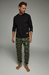 [XY8023]  INV. PIJAMA CAMUFLAJE REMERA LISA Y PANTALON ESTAMPADO