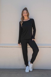 [LEN24329]  INV. PIJAMA CONJUNTO DE RIBB DE VISCOSA