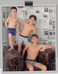 [MAR5026] BOXER NIÑO DE ALGODÓN Y LYCRA "CALAVERAS"