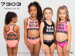 [VYO7303] MALLA BIKINI NENA "BE KIND" CON ELASTICO ANCHO
