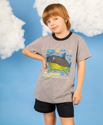 [ELE2555/E] VER. PIJAMA REMERA Y SHORT "TIBURON-DINO"