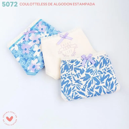 [VTG5072FREE] FREE- PACK X3 CULOTELESS MAX DE ALGODÓN Y LYCRA ESTAMPADO