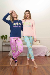 [LEN25350] DESCUENTO 10% LIQUIDACION DE TEMPORADA!  INV. PIJAMA DE JERSEY CON PANTALON SUBLIMADO "PALTA"