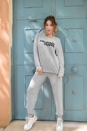 [LEN25378] LIQUIDACION ! - INV. PIJAMA CONJUNTO REMERA MANGAS LARGAS Y PANTALON LARGO DE LANILLA "ALWAYS BE COOL"