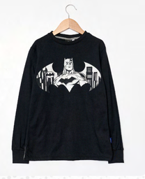 [DIS87007] LIQUIDACION ! - INV. REMERA DE ALGODÓN CON DOBLE ESTAMPA "BATMAN"