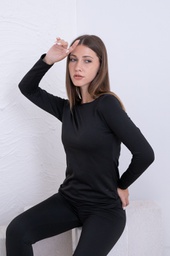 [TRE5530] DESCUENTO 10% LIQUIDACION DE TEMPORADA! IINV. CAMISETA TERMICA LISA FRIZADA MANGA LARGA DAMA