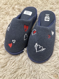 [IKKI21]  INV. PANTUFLA TEXTURADA CON BORDADO aptas para lavar en lavarropas