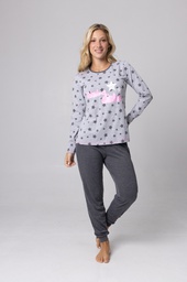 [FRA002] INV. PIJAMA DAMA BABUCHA DE JERSEY &quot;ESTRELLAS&quot;