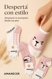 [AMASOQ] MEDIA SOQUETE- INVISIBLE DAMA ESTAMPADO &quot;AMANECER&quot;