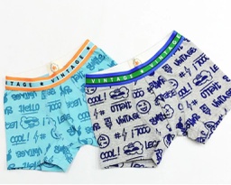 [VTG302] BOXER NENE ESTAMPADO DE ALGODON Y LYCRA
