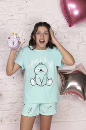 [LEN26902/G] VER. PIJAMA REMERA Y SHORT DE NENA ESTAMPADO