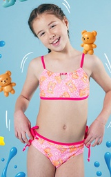 [ELE2615] VER. MALLA BIKINI CON CANUTILLOS Y BOMBACHA CON TIRAS LATERALES ESTAMPADA