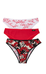 [FRA5008/E] PACK X3 VEDETINA ESPECIAL DE ALGODÓN Y LYCRA ESTAMPADA