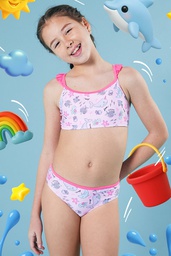 [ELE2614] VER. MALLA BIKINI ESTAMPADA CON BRETELES LISOS