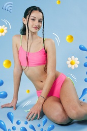 [ELE2639] OFF - 15% !! VER. MALLA BIKINI TEENS LISA CON BRETELES REGULABLES