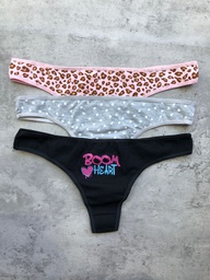 [VOL311-1] PACK X3 COLALES DE ALGODÓN Y LYCRA ESTAMPADA