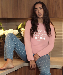 [LODP11001] DESCUENTO 10% LIQUIDACION DE TEMPORADA! INV. PIJAMA DE DAMA ESTAMPADO DE JERSEY "COPOS"