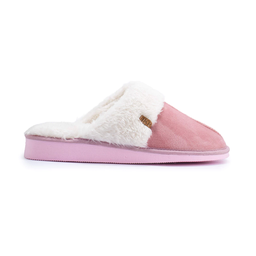 [IKKI43] INV. PANTUFLA CHINELA DE PLUSH CON VIVO Y PLANTILLA DE CORDERITO apta para lavarropas