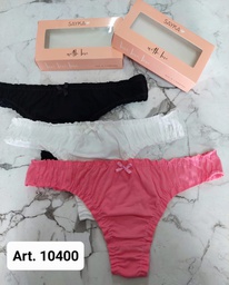 [SAY10400] PACK X3 COLALES DE ALGODÓN Y LYCRA LISAS FRU FRU