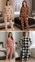 [TERREP12] DESCUENTO 10% LIQUIDACION DE TEMPORADA! INV. PIJAMA DE CORDERITO ESTAMPADO