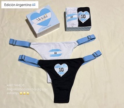 [MER94408] PACK X2 REGULABLE CON ELASTICO ANCHO DE ALGODÓN Y LYCRA ESTAMPADA "ARG"