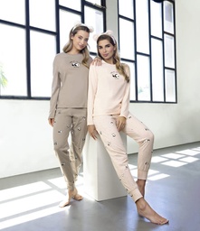 [LEN26305] DESCUENTO 10% LIQUIDACION DE TEMPORADA! INV. PIJAMA MANGA LARGA CON ESTAMPA LOCALIZADA EN REMERA Y PANTALON ESTAMPADO "PANDA"