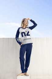 [LEN26316] DESCUENTO 10% LIQUIDACION DE TEMPORADA! INV. PIJAMA MANGA LARGA DE JERSEY REMERA ESTAMPADA Y PANTALON LISO