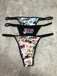 [SAY10315] PACK X3 COLALES REGULABLE DE ALGODÓN Y LYCRA ESTAMPADA