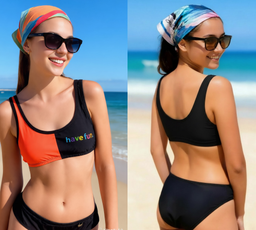 [KIE933] VER. MALLA BIKINI TOP TEENS COMBINADA LISA CON CULOTTE