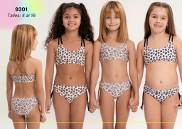 [VYO9301] VER. MALLA BIKINI NENA ESPALDA CRUZADA ESTAMPADA "FLORES"