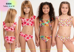 [VYO9304] VER. MALLA BIKINI NENA CON VOLADOS "ESTAMPADAS"