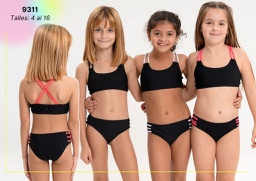 [VYO9311] VER. MALLA BIKINI NENA LISA CON BRETELES DE COLORES
