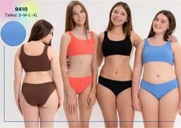 [VYO9410] VER. MALLA BIKINI TEENS TOP TEXTURADA LISA