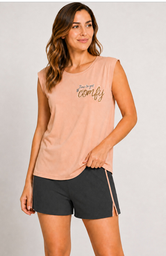 [SP11847] VER. PIJAMA MUSCULOSA CON ESTAMPA LOCALIZADA Y SHORT DE MORLEY