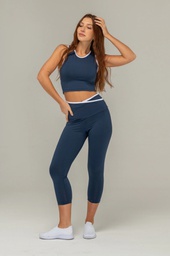 [SHE6528] VER. CALZA CAPRI CINTURA CRUZADA BITONO DE POLISAP