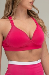 [SHE7095] VER. TOP DEPORTIVO TRIANGULO TAZA SOFT DE MICROFIBRA CON ESPALDA CRUZADA