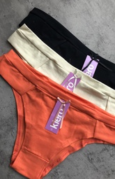 [KIE2192] PACK X3 VEDETINA DE ALGODÓN Y LYCRA CON CINTURA DOBLE