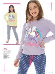 [WOL272] LIQUIDACION ! - INV. PIJAMA INVIERNO DE JERSEY "LOOK FOR RAINBOW"